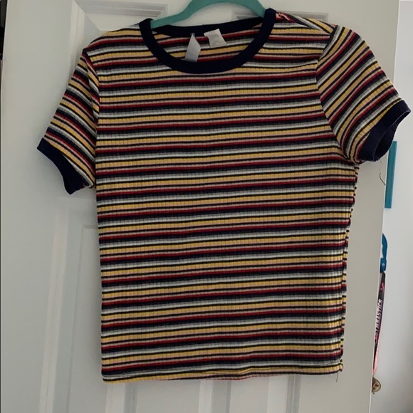 gaze Tops - colorful ribbed tee by gaze